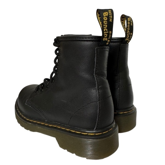 Dr. Martens Junior 1460 Softy T Black Leather Lace Up Boots Unisex Size 1 - Picture 3 of 12